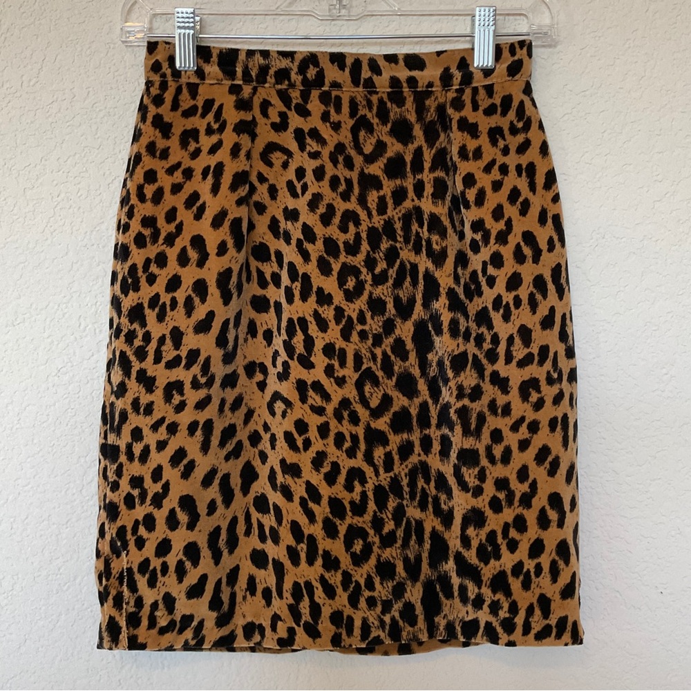 Tripp NYC RARE Vintage 80’s Punk Leopard Print Faux Fur Mini Skirt Small Altered - Picture 3 of 16